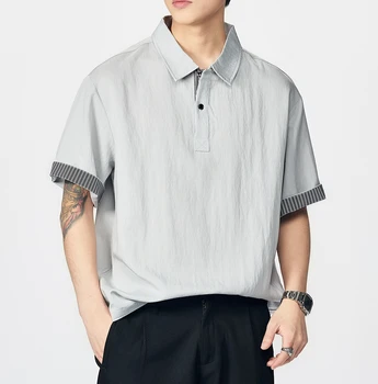 Polo da Uomo di Alta Gamma, Design Versatile, Nuova Tendenza Primavera 2026, Maniche Corte Casual