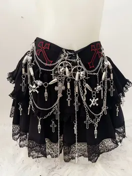 Gothic Cross and Chain Mini Skirt 3