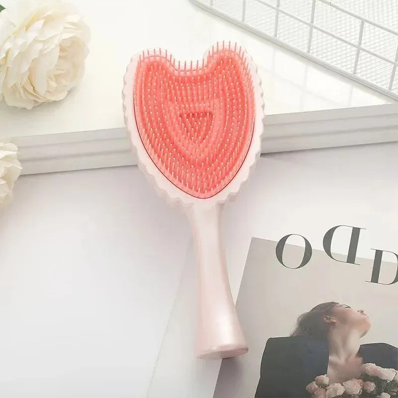 핫 살롱 미용 전용 도구 정전기 제거 마사지 빗 전문 미니 엔젤 빗 엉킴 방지 빗