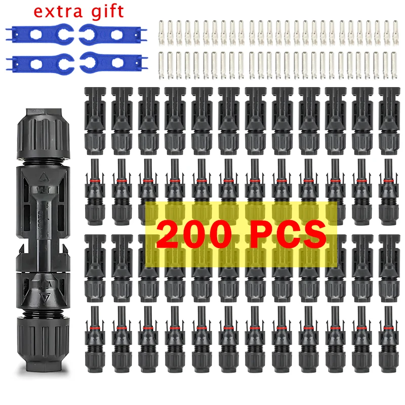 Conector Solar Fotovoltaica Kit de Conectores de Painel Atacado para pv mc Cabo 25 46 mm ² 600 Pcs 400 Pcs 200 Pcs 100 Pcs 40 Pcs 20 Pcs 10 Peças 1000v 30a
