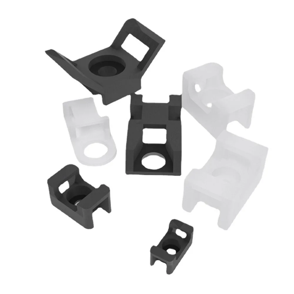 Cable Organizer Saddle Cable tie mount Wire base holder Fixing Clamp Screw Hole mounter HC-1 HC-2 management mounts