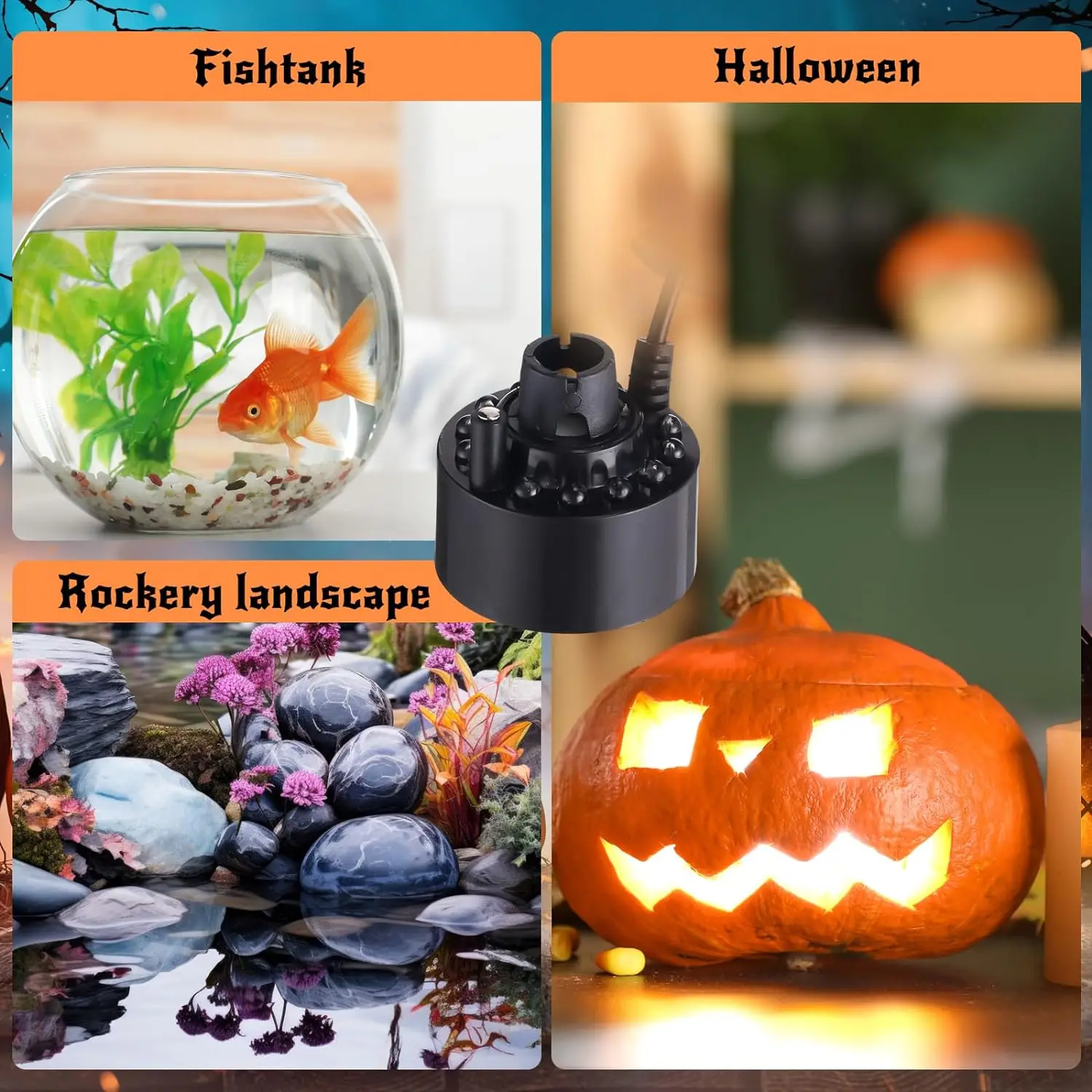 Description Picture 6 of itemUltrasonic Mist Maker 24V Nebulizer Atomizer Head Fogger Aroma Lamp with 12 Lights for Humidifier Diffuser Mist Maker