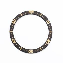Alloy Bezel Insert Ring - 38mm, Slope Design - 38mm x 31.5mm (Black Gold)