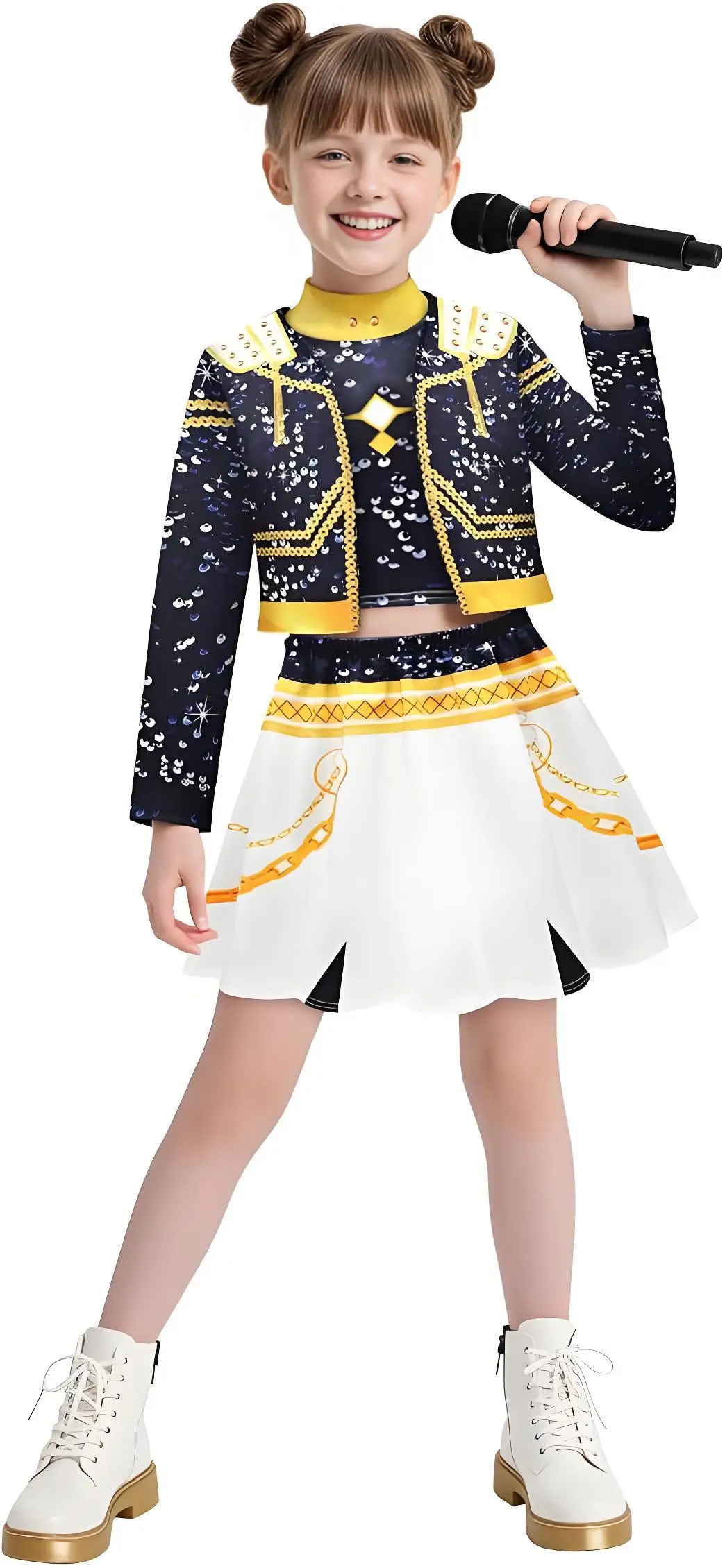 Costume De Cosplay Rumi/Mira/Zoey - Ensemble 3 Pièces (veste, Haut, Jupe) En Polyester, Tailles 100 à 160 Cm, Pour Anime, Scène Ou Halloween