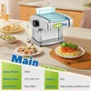 Electric Pasta Maker Automatic Noodle Machine Fresh Pasta Dough Roller Stainless Steel(4 Blades for 2.5mm,4mm&9mm Flat Noodle) 4
