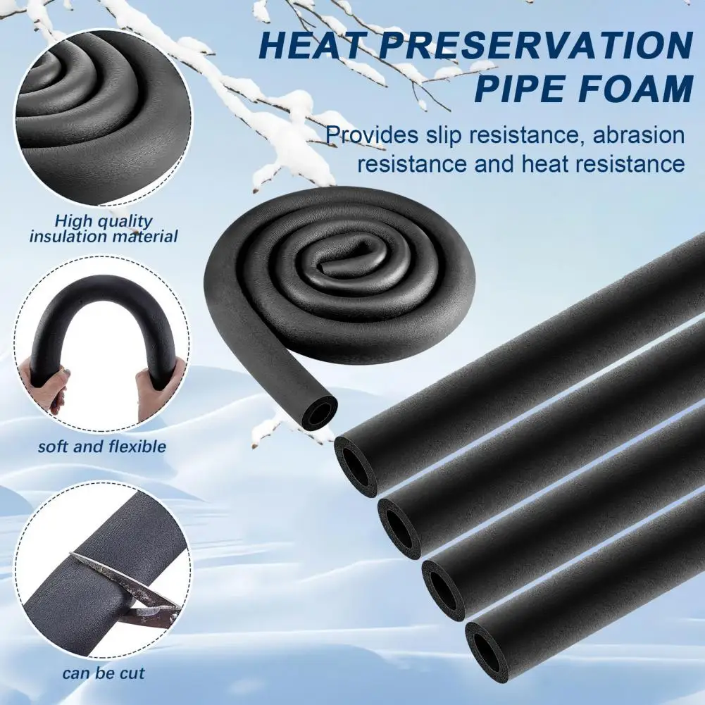 High Temperature Resistant Foam Pipe Thermal Insulation Foam Pipe Outdoor Water Pipe Insulation Foam Tube for Freeze Protection