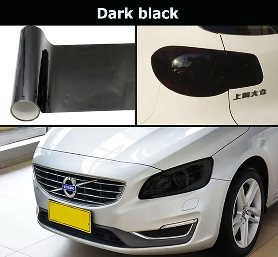 

0.3x9m/Roll Car styling Dark black Car Light Headlight Taillight protect Film Sticker Lamp Sticker Brake Light Car Accessories