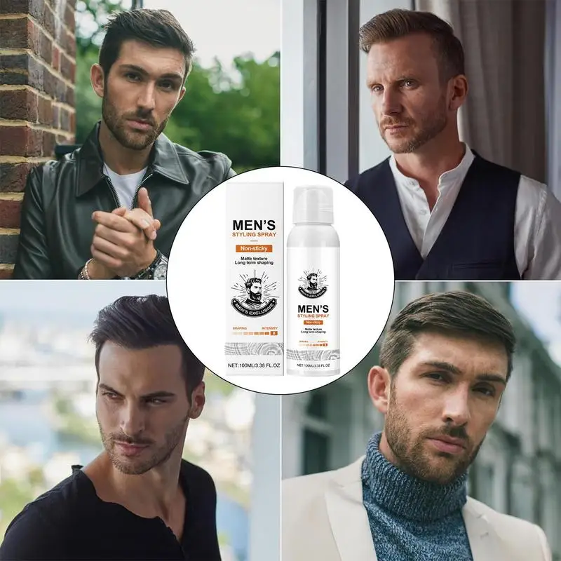 Hair Styling Spray Matte Hair Strong Hold Spray Non-Stick Thickening Texture Long-Lasting Texturizing 100ml