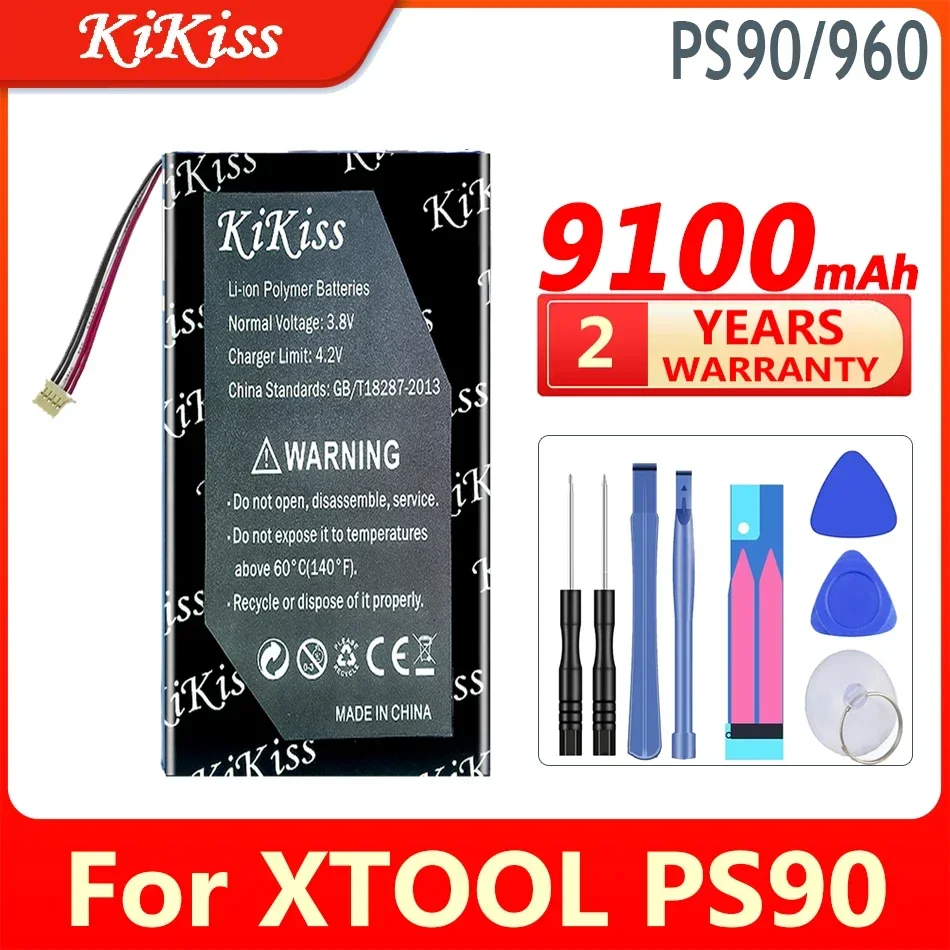 

9100mAh KiKiss Powerful Battery PS 90/960 For XTOOL PS90 Automotive OBD2 OBD 2 Car 7.4V 8.2V Li-ion Rechargeable Batteries