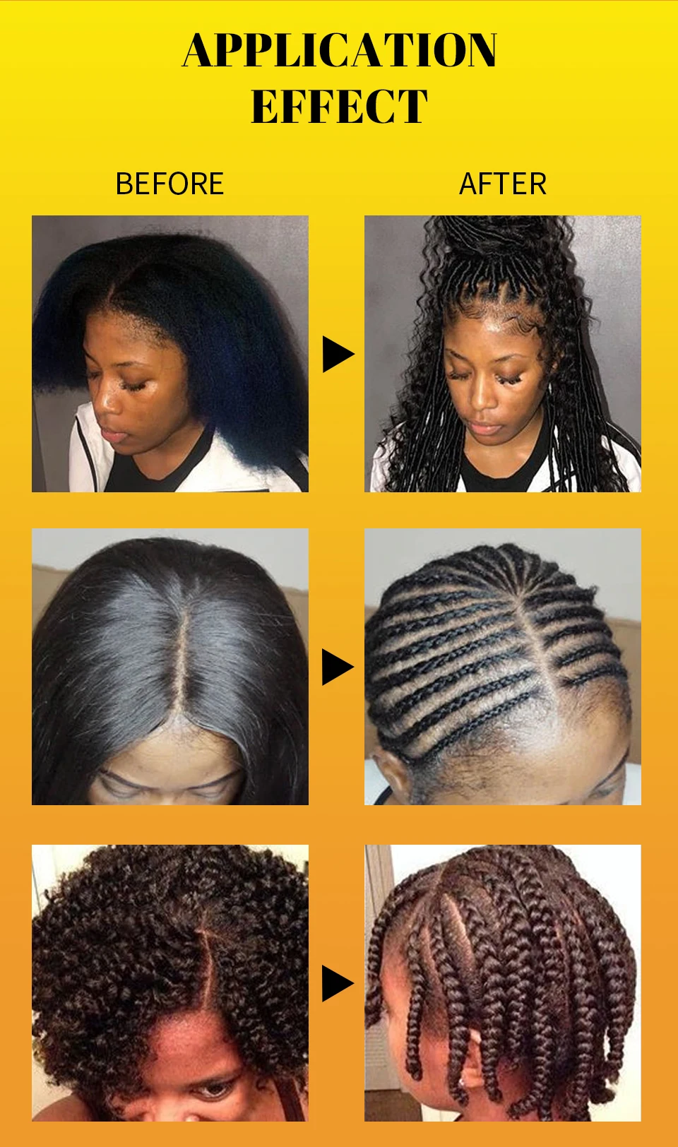 Description Picture 5 of itemChebe New Set African Traction Alopecia Treatment Crazy Hair Growth Oil Spray Edge Control Hair Styling Braiding Gel Wax Sevich