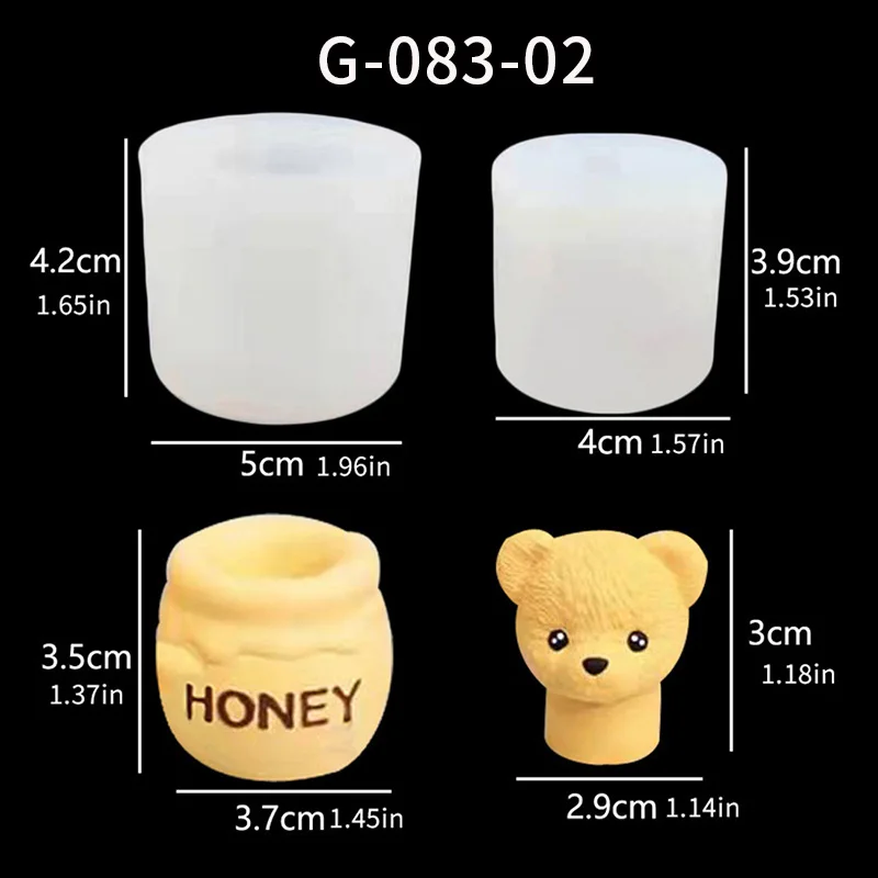 1 piece, Teddy Bear Aromatherapy Candle, Foolish Bear Mold, Handmade Honey Can, Gypsum Candle, Silicone Mold