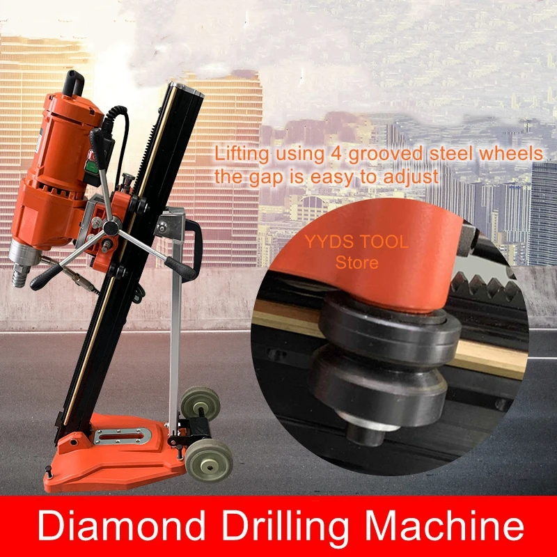 Electric road drilling machine fast off-loading diagonal bracket multifunctional concrete drilling and coring machine
