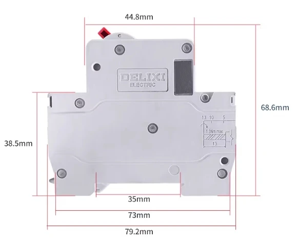 DELIXI Air Circuit Breaker DZ47P, 1P+N DPN Single Chip Air Switch 16A 20A 25A 32A 40A for Household Use - Image 4