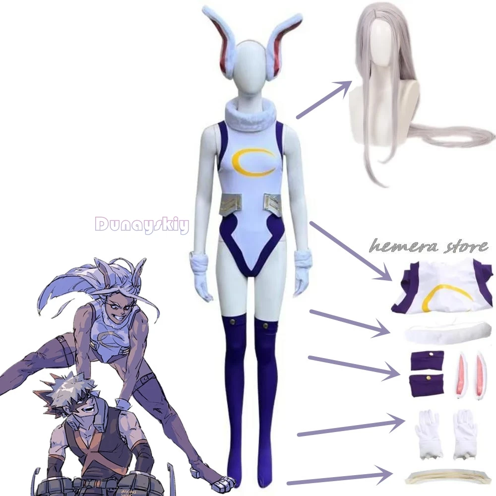 Mha Rabbit Hero Mirko Cosplay Sexy Costume Anime Bnha Usagiyama Miruko mha-rabbit-hero-mirko-cosplay-sexy-costume-anime-bnha-usagiyama-miruko