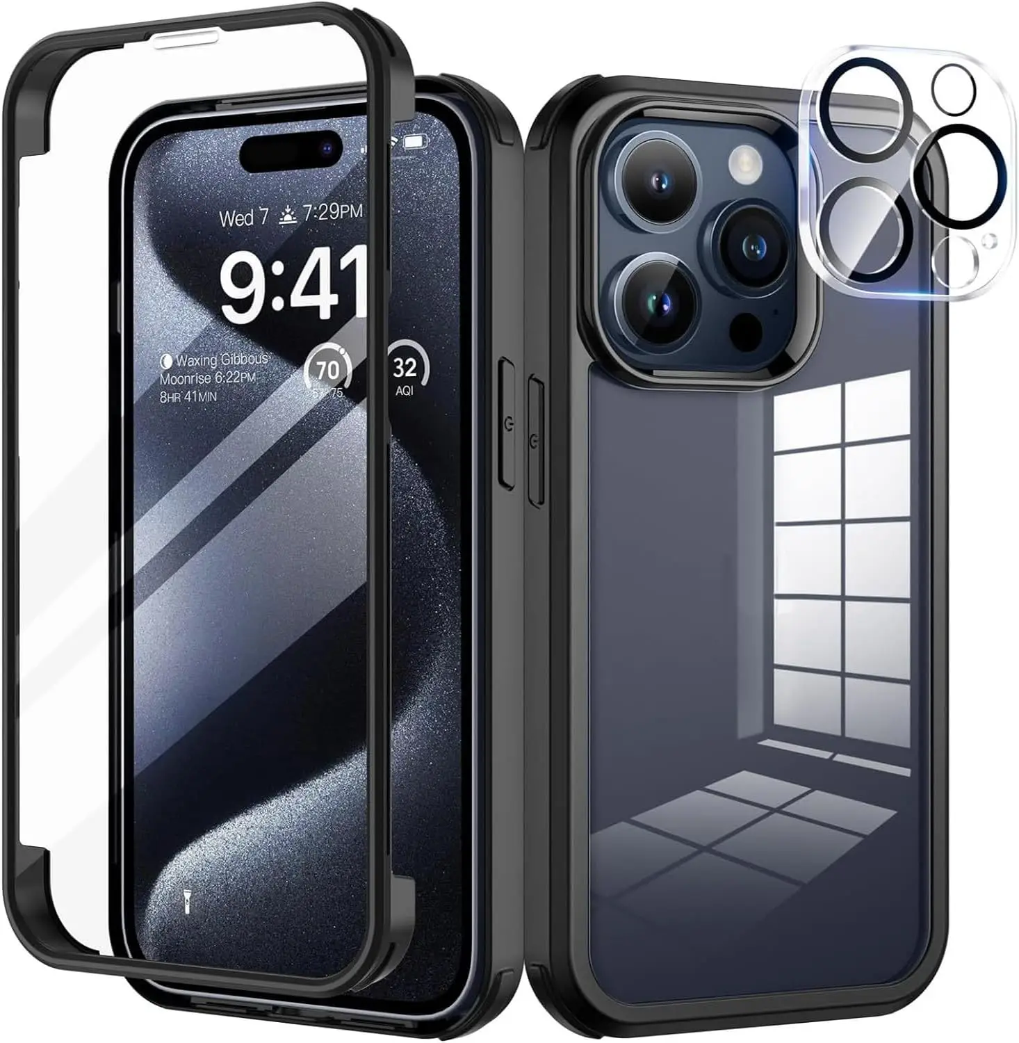 

Case for iPhone 15 Series, Military Grade Shockproof Cover Support Wireless Charging Lens Protection Magnetic Case