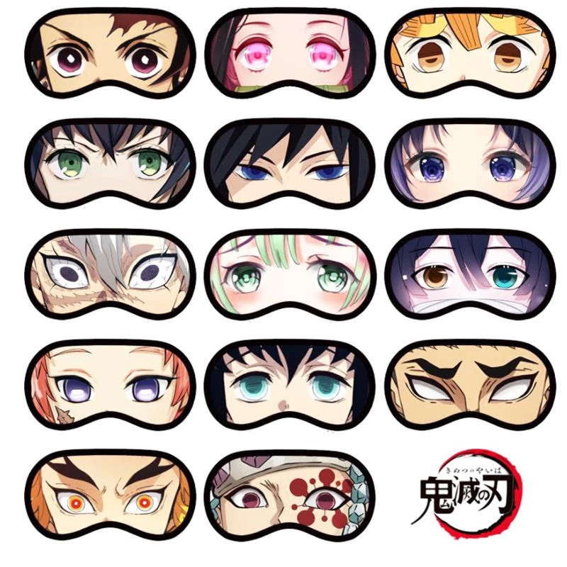 Cosplay Anime Demon Slayer Blindfold Sleeping Blindfolds Anime Cute