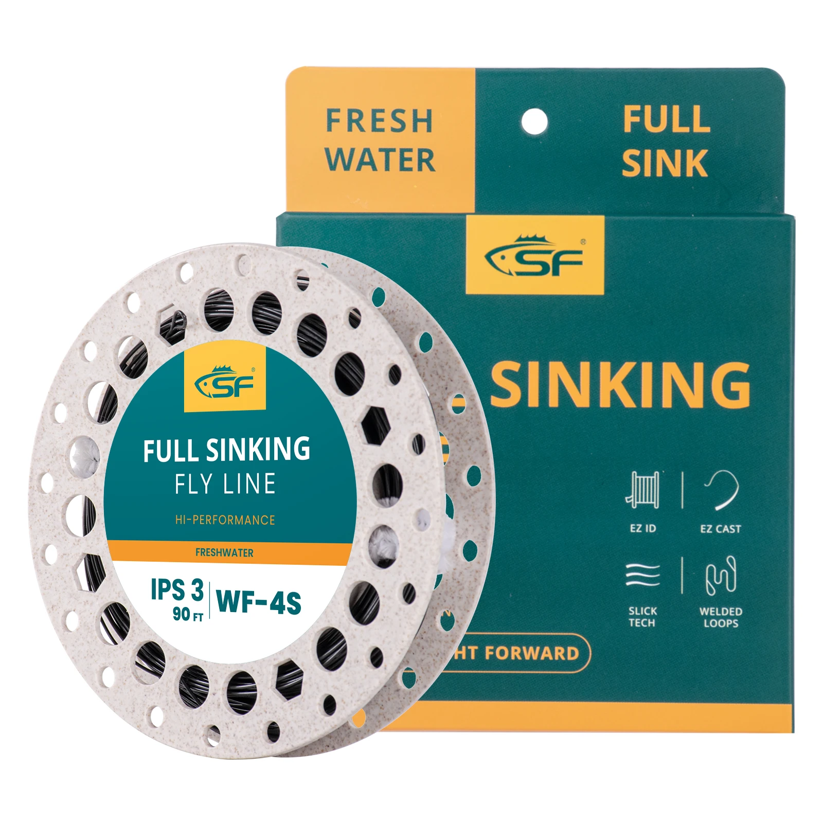 SF Full Sinking Fly Fishing Line Weight Forward Taper Fly Line WF 4 5 6 7 8  9 90FT IPS3/IPS5