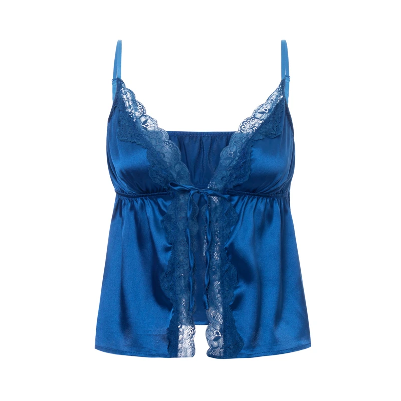Camisola de encaje de verano para mujer, top beige rosa sin mangas con cuello en V, top ajustado, top corto dulce y sexy a la moda