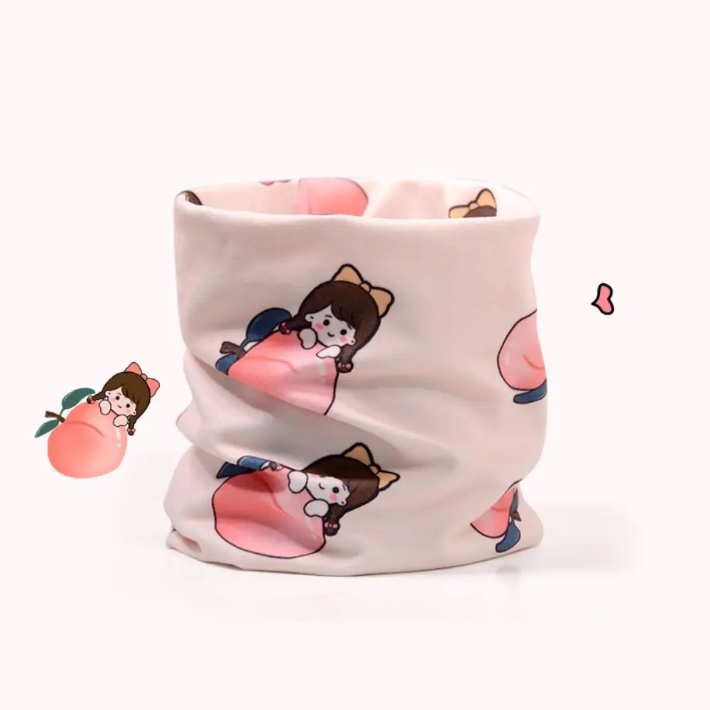 Children Kids Baby Winter Scarf Boys Girls Snap Fastener Thermal Neck Warmer Bib Snood Cowl Tube Fleece Ski Snowing Scarf