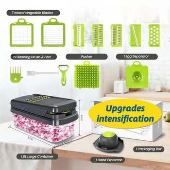 2025 New Multifunctional Vegetable Chopper, Food Grater & Slicer Dicer with Handle for Kitchen, Garlic Potato Fruit Cutter Tool