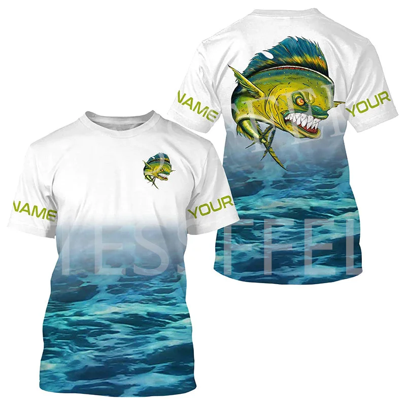 

Custom Name Tuna Mahi Fishing Fish Reaper Camo Tattoo Harajuku 3DPrint Summer Unisex Streetwear Short Sleeves Casual T-Shirts X4