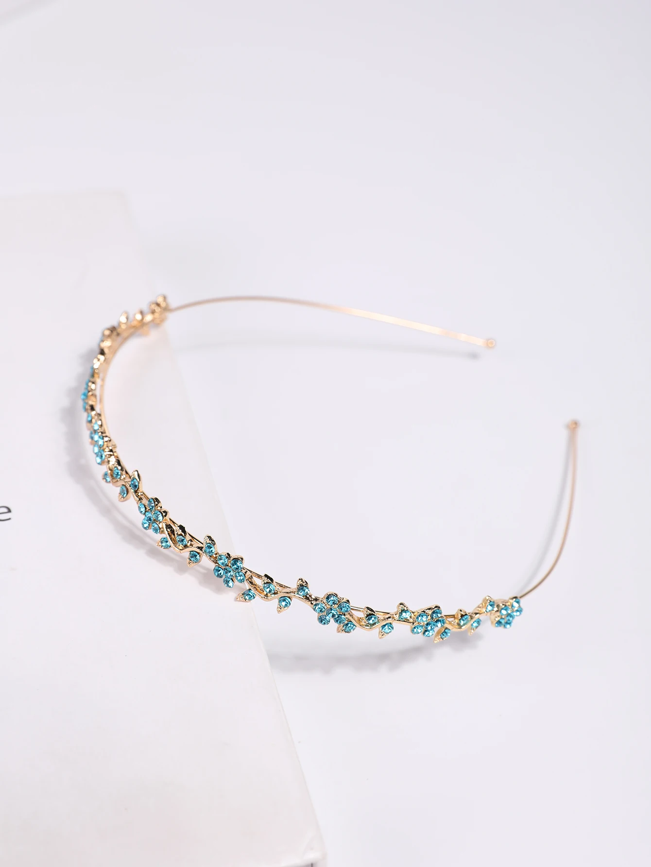 Persischer blauer exquisiter französischer Haarreifen, vielseitig zum Ausgehen, Perlen-Stirnband, ultraunsterblicher Stil, feiner Kopfbedeckung für Frauen – Detail 3