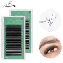 

GLAMLASH W Shape Eyelash Extensions 4/5D Premade Volume Fans W Style Lashes Natural Soft Volume False Eyelash