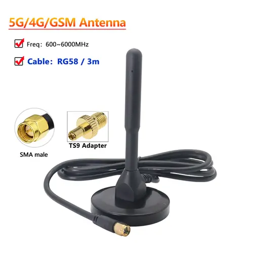 5G 4G LTE 3G GSM High Gain 12dbi Omni WiFi 600~6000Mhz Waterproof Router Antenna For Signal Boost SMA TS9 N TNC BNC Male - Image 8