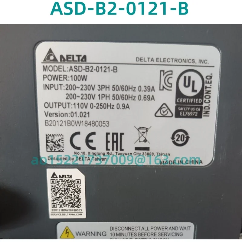 Asd-b2-0121-b 오리지널 중고 9 레이어 테스트 완료, AC 서보 드라이버 ASD-B2-0121-B, 100W ASD-B2 ASDB20121B 0.1kw, 100% OK