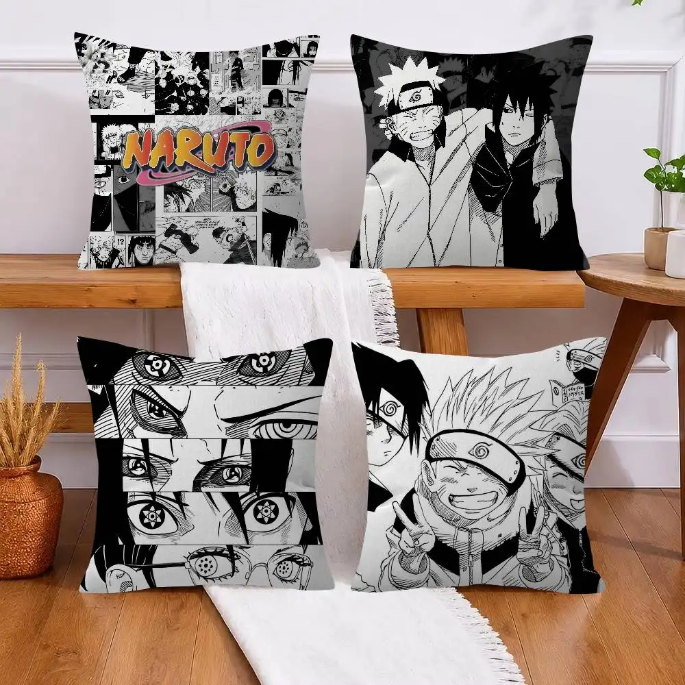 NARUTO Black Anime Decorative Pillow Cover