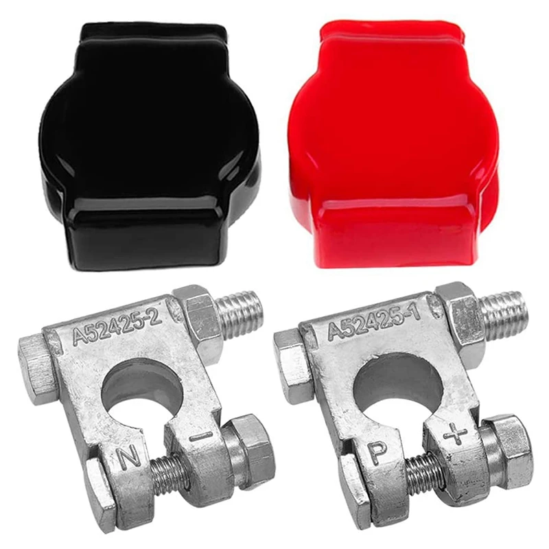 

Battery Terminals(Heavy Duty) Battery Terminal Negative & Positive With Plastic Cover Made Of Lead Alloy Kit