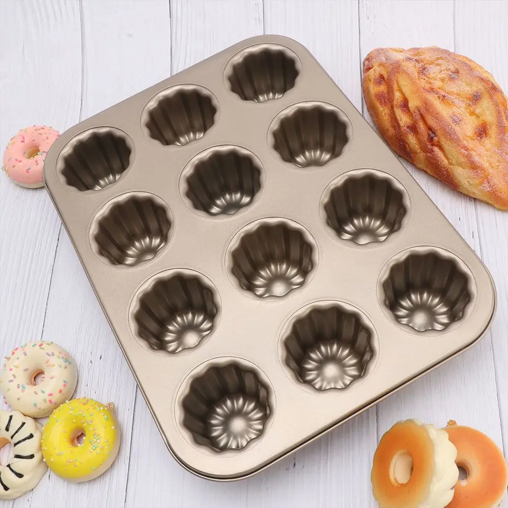 

Muffin Mousse Bakeware Non-Stick Carbon Steel Custard Cannele Mould Baking Tool Cake Pan Canele Mold