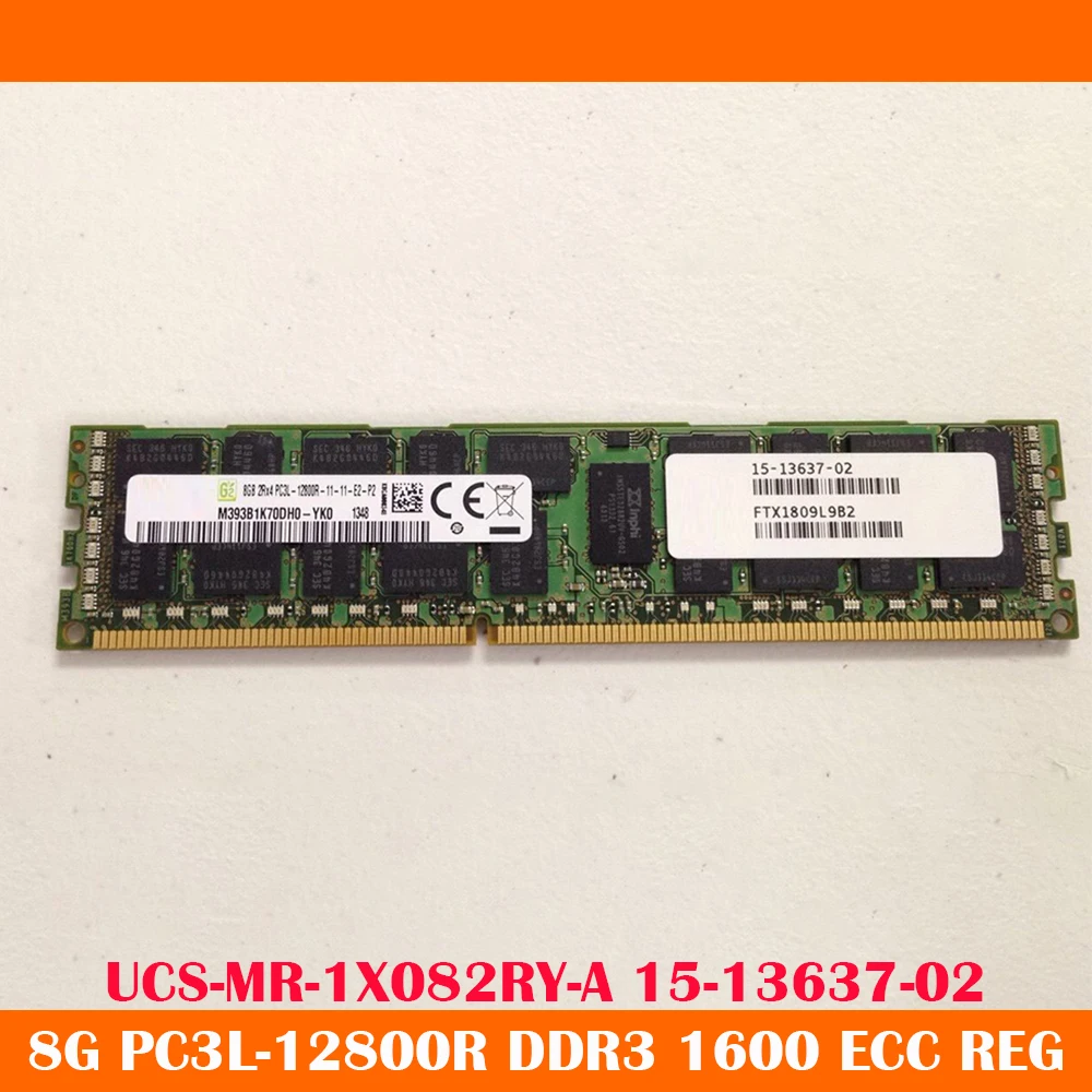 memoria-de-servidor-de-alta-qualidade-ucs-mr-1x082ry-a-15-13637-02-8gb-pc3l-12800r-ddr3-1600-ecc-reg-navio-rapido-alta-qualidade-funciona-bem-1pc