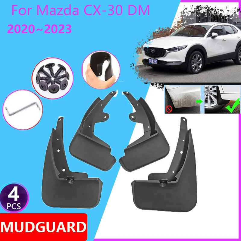 

Front Rear Car Mud Flaps For Mazda CX-30 CX30 CX 30 DM 2020 2021 2022 2023 Mudflaps Splash Guards Mudguards Fender Accessories