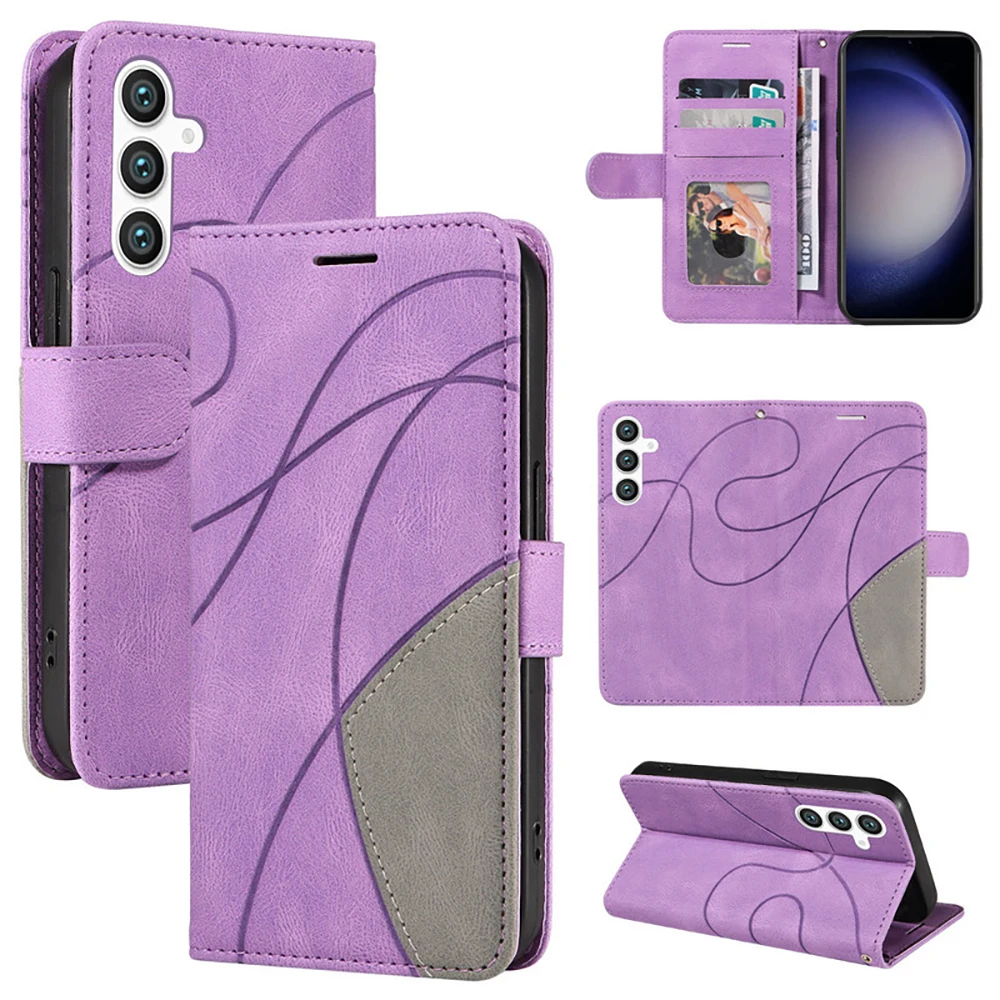 S24 S 24 5G Flip Case Per Samsung Galaxy S24 Ultra Luxury Leather Texture Magnet Book Etui Per Galaxy S24 Plus S 24 Wallet Funda