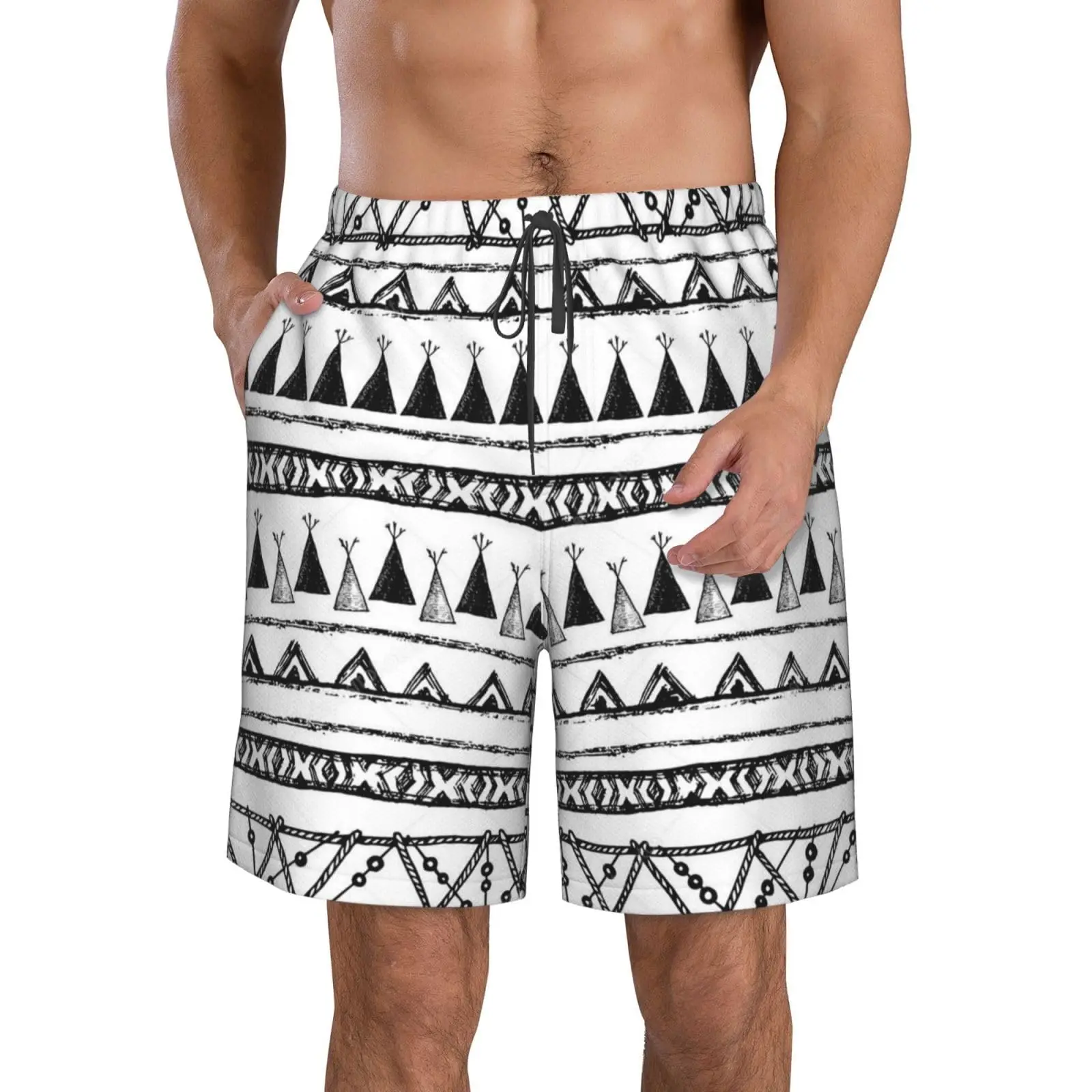 Men's Casual Beach Shorts 3D Print Surfing Trunks
