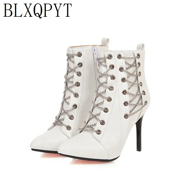 

Женские Теплые ботильоны на молнии, на высоком каблуке, размеры 30-50