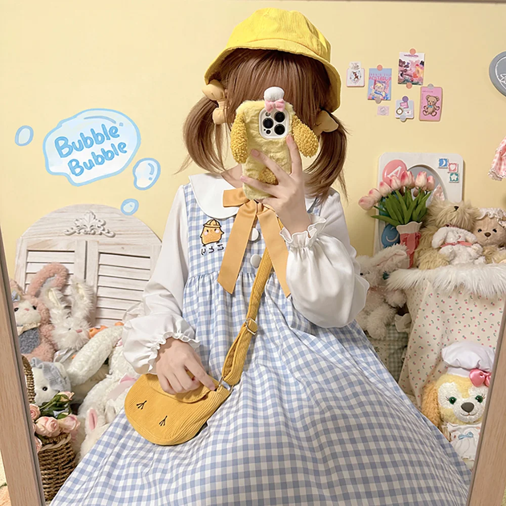 Japanese Korean Style Kindergarten Dress Chick Embroideryplaid Dress JK Uniform Sailor Suit Spring Event Cute Style Original