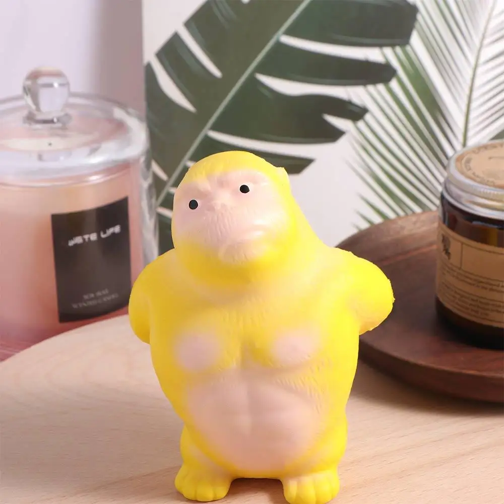 Orangutan Squeeze Vent Gorilla Slow Rebound Yellow Squeezing Monkey Toys Elastic Stretch Soft Glue Gorilla Toys Children Toys