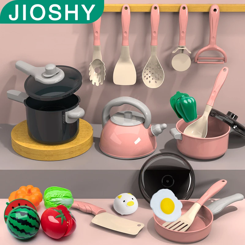 

Children's Home Simulation Mini Kitchen Set Pressure Cooker Induction Cooker Fruit Cutting Baby Boy And Girl Toys