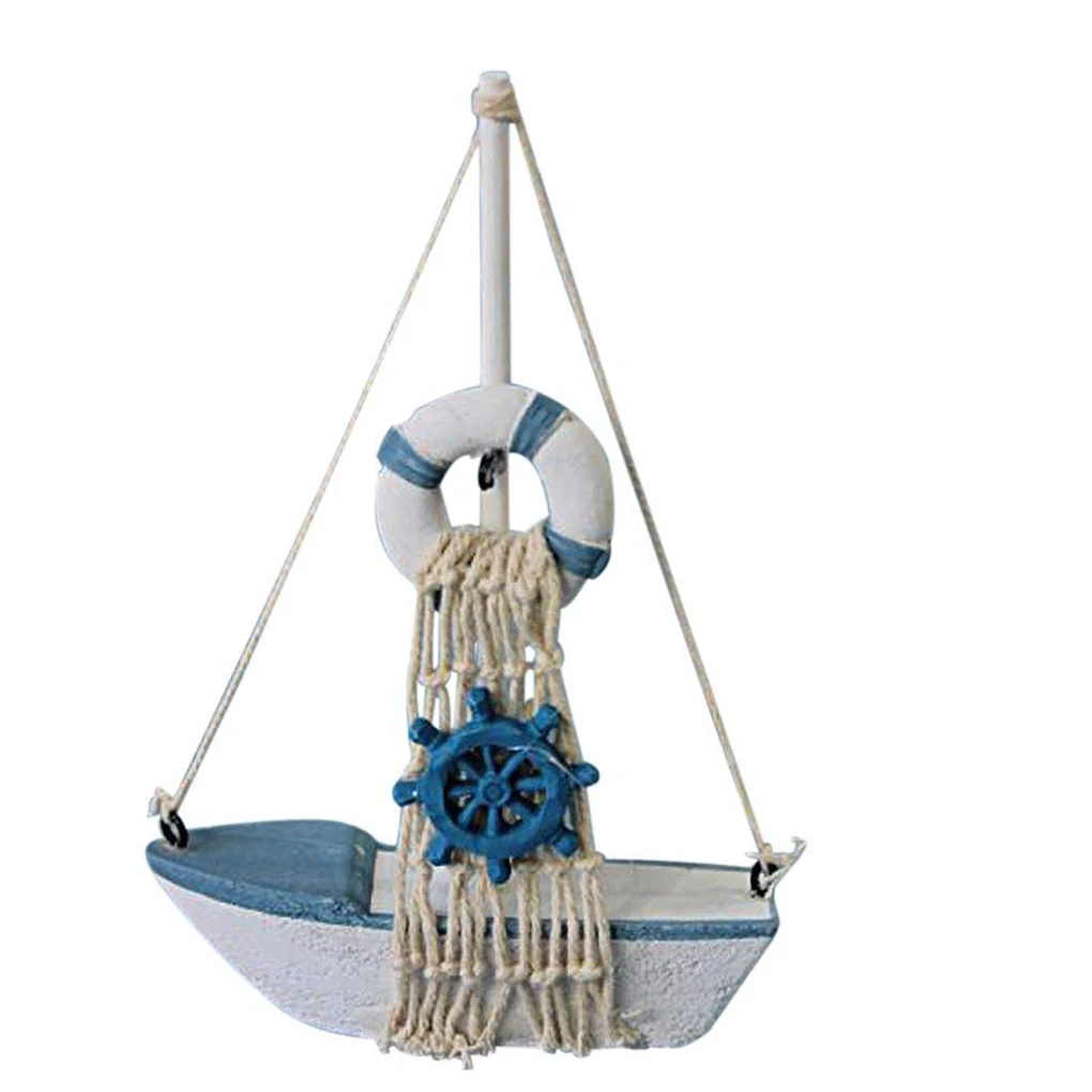 Helmsman Starfish Lifebuoy Timone Navi A Vela Decorazioni Resina Home Crafts Office Desktop Ornaments