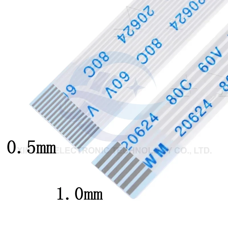 10 Stück flexibles FPC/FFC-Bandkabel, 0,5 mm Rastermaß, 4 5 6 8 10 12 14 16 18 20 22 24 26 30 32 34 36 38 40 45 50 54 60 Pin