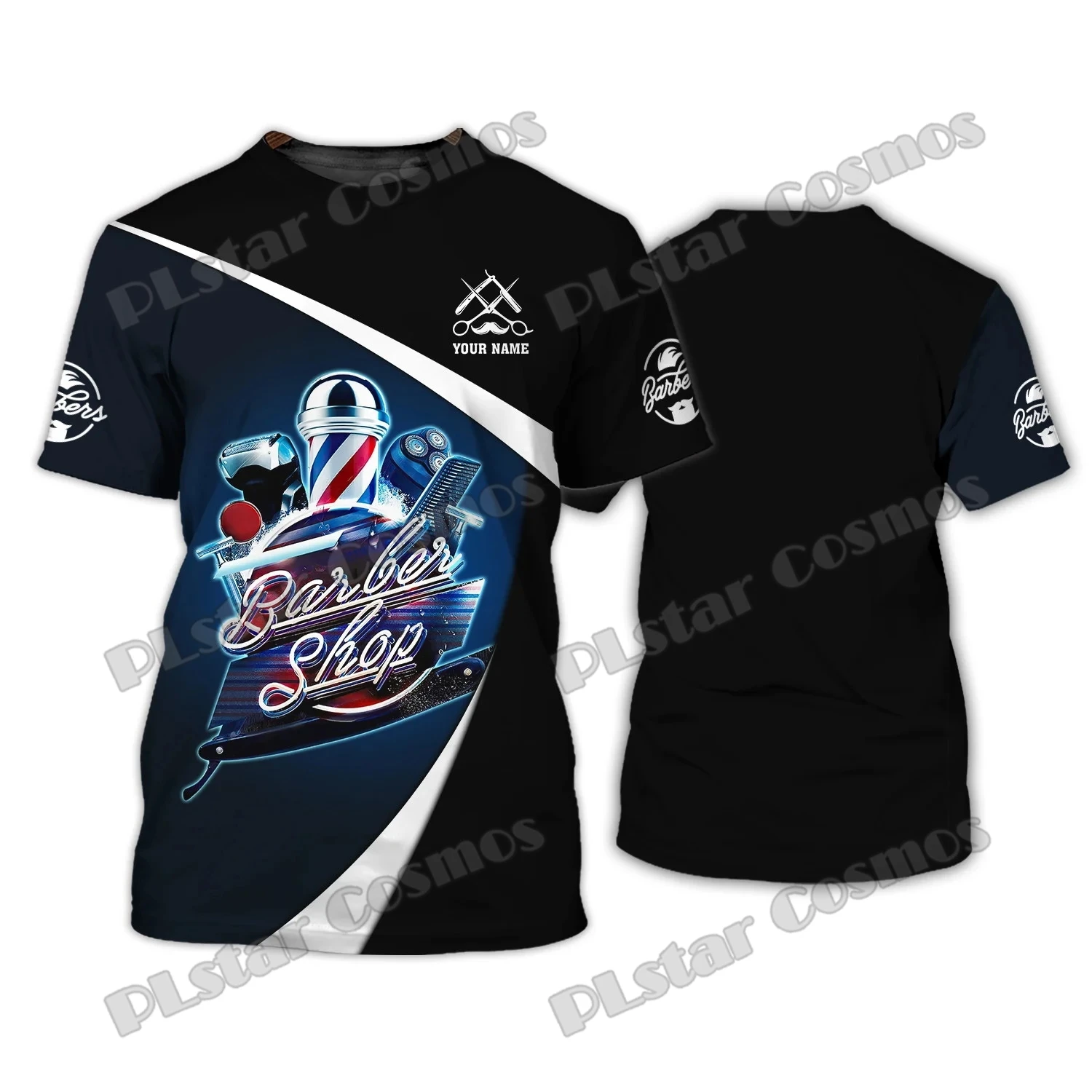 Friseur Leben T-Shirt Friseur Muster benutzer definierten Namen 3d gedruckt Herren T-Shirt Sommer Unisex lässig cool T-Shirt [Nicht-Arbeits kleidung] dw223 – Detail 11