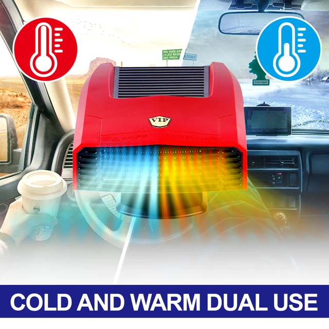 4 in 1 600W Car Heater Electric Cooling Heating Fan Electric Windshield  Defogging Demister Defroster For