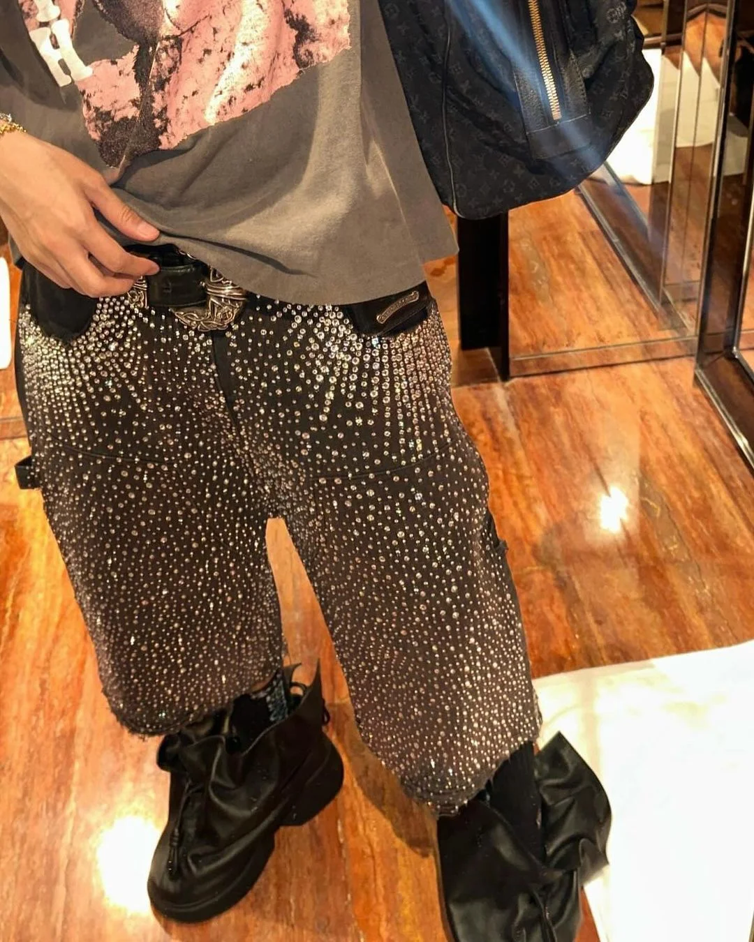 Gypsophila hot diamond washed tassel raw edge denim shorts summer personalized retro high-waisted straight casual wide-leg pants denim shorts,summer jeans shorts