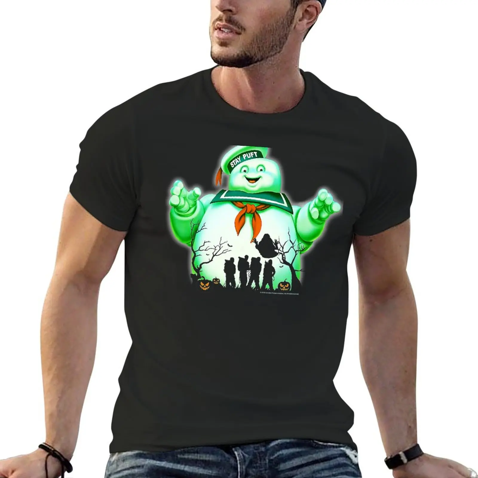 Ghostbusters Classic Slime Ghost Logo Graphic T-Shirt Vestiti Carini Vintage Plus Size Top Magliette Oversize Per Uomo