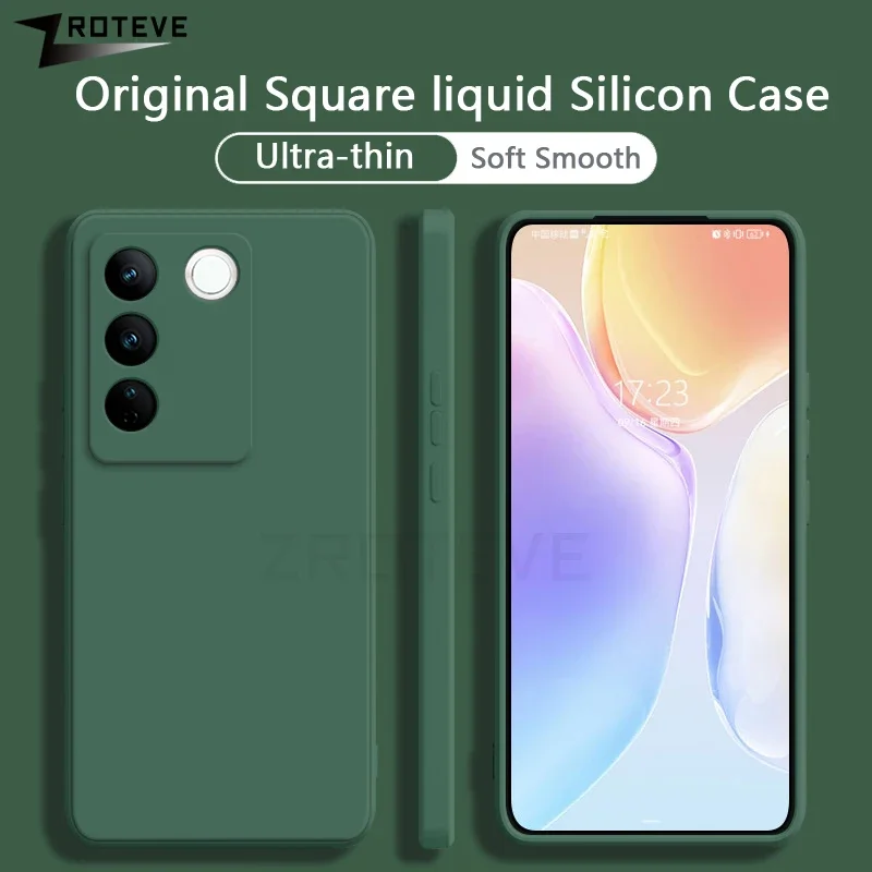 Viv27 sarung ponsel, sarung ponsel silikon cair halus untuk VIVO