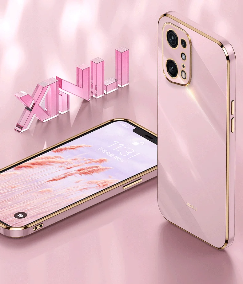 Funda For Oppo Find X5 Pro Case Tyylikäs pinnoitettu puhelimen kuori Oppo Find X5 Lite Case Ylellinen Pehmeä Silikoni Iskunkestävä B_voghion.com