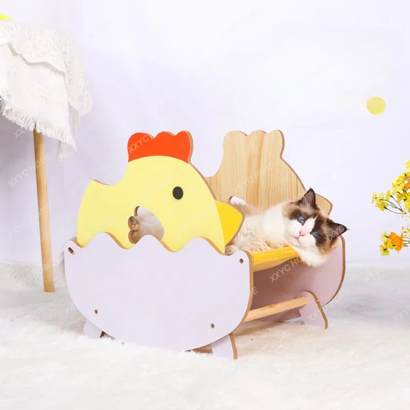 Cat Hammock Swing Cute Ground Hanging Nest Rocking Bed Hemp Rope Hanging Nest Four Seasons Universal