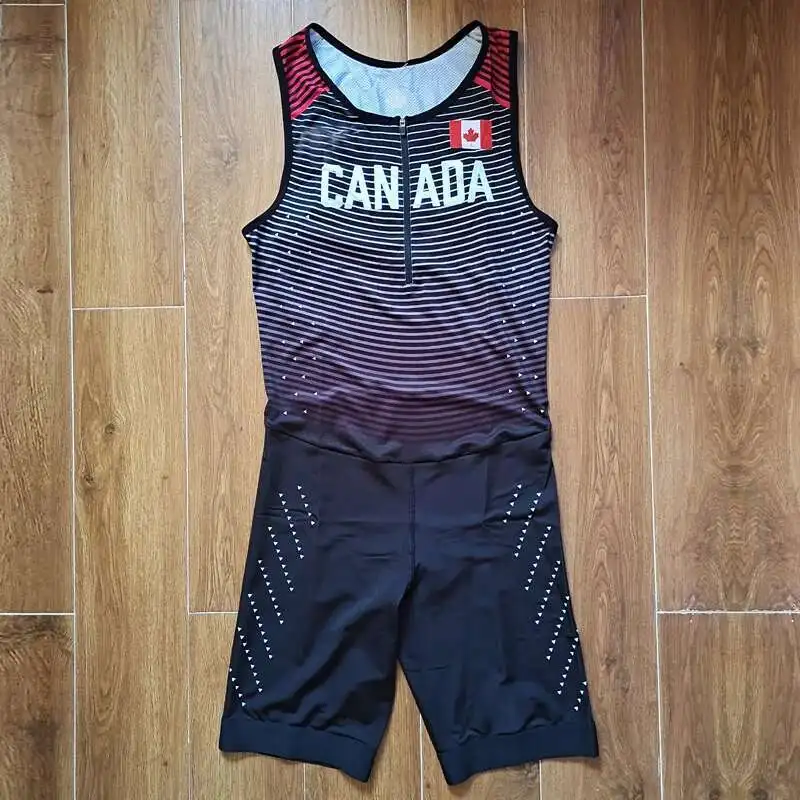 Custom USA Sleeveless Tights Man Track & Field Fast Running Suit Leotard 4*100 Fast Speed Running Outfit Customizable
